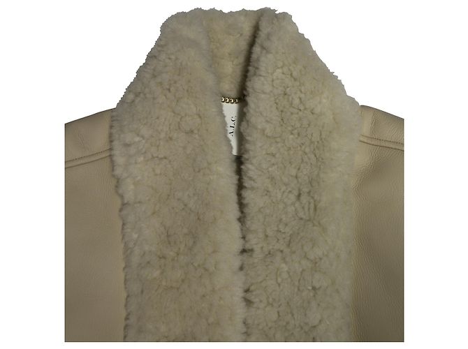 a.l.C. Sutton Faux Shearling Vest in Cream Recycled Polyester - view 6