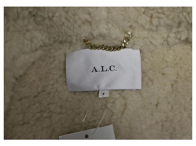 a.l.C. Sutton Faux Shearling Vest in Cream Recycled Polyester - view 7