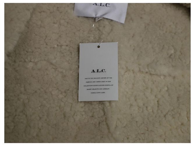 a.l.C. Sutton Faux Shearling Vest in Cream Recycled Polyester - view 8