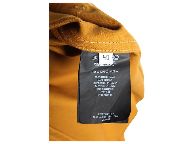 Giacca Balenciaga in Cotone Giallo - vista 3