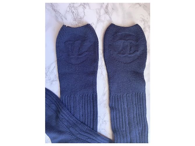 Calcetines altos Chanel Azul - vista 3