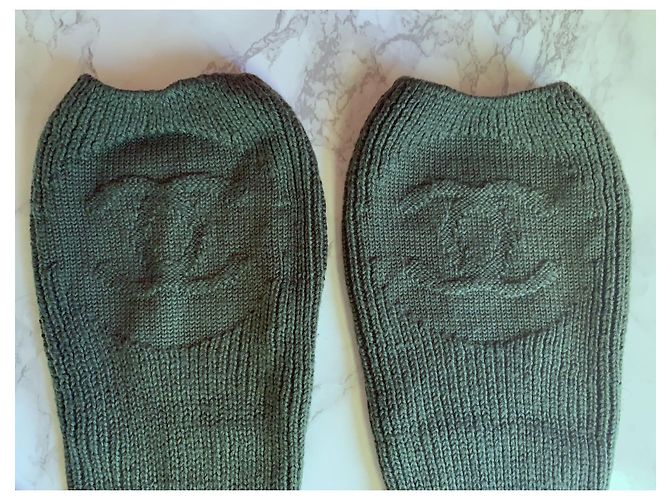 Cambon Oberschenkelhohe Socken von Chanel Grün - Ansicht 2