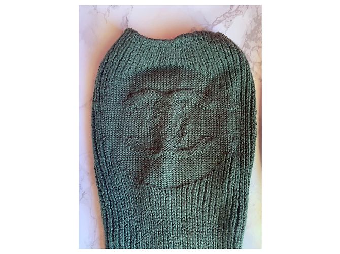 Cambon Oberschenkelhohe Socken von Chanel Grün - Ansicht 3