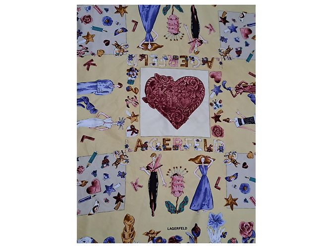 Karl Lagerfeld ULTRA Rara sciarpa di seta Marrone Nero Rosa Blu Multicolore Beige D'oro Crudo Giallo Crema Cognac Corallo Nocciola Bronzo Castagno Caramello Cioccolato Rame Turchese Fuschia - vista 10
