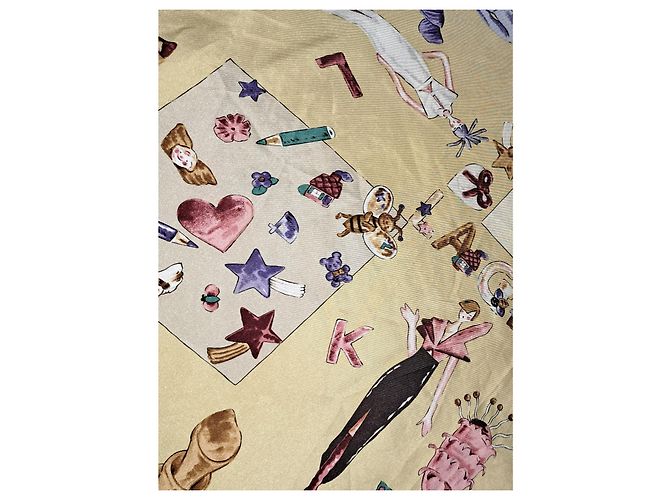 Karl Lagerfeld ULTRA Rara sciarpa di seta Marrone Nero Rosa Blu Multicolore Beige D'oro Crudo Giallo Crema Cognac Corallo Nocciola Bronzo Castagno Caramello Cioccolato Rame Turchese Fuschia - vista 9