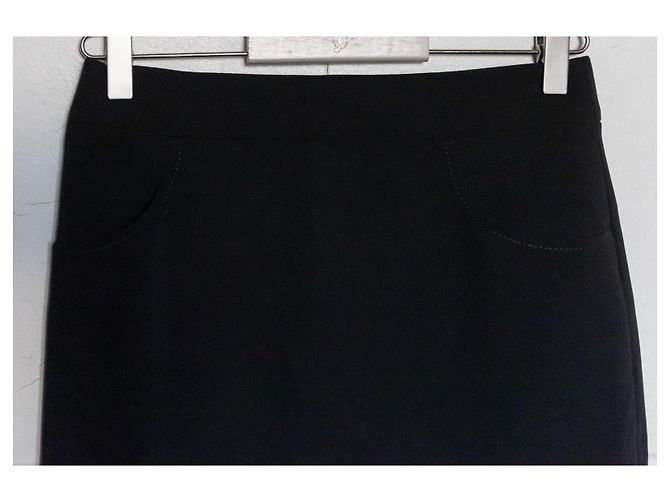Falda de traje negra Chanel Negro - vista 3
