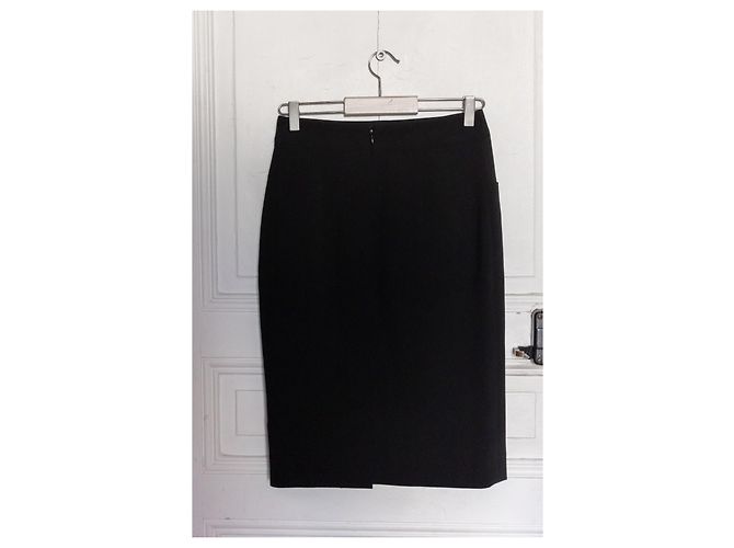 Falda de traje negra Chanel Negro - vista 4