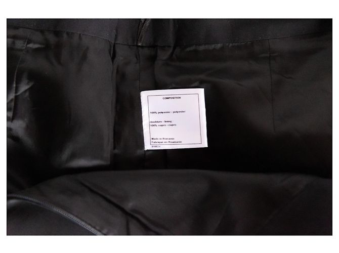 Falda de traje negra Chanel Negro - vista 6