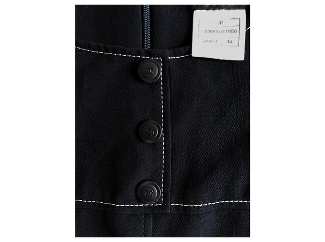 Chanel dunkelblaues Anzugkleid - Ansicht 6
