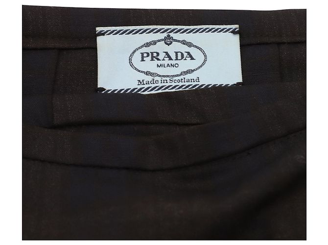 Gonna Plissè Prada in Lana Nera - vista 3