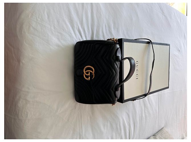 Gucci Mini borsa a tracolla GG Marmont Nero - vista 10
