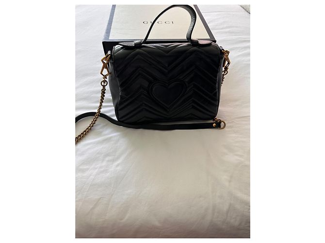 Gucci Mini borsa a tracolla GG Marmont Nero - vista 2