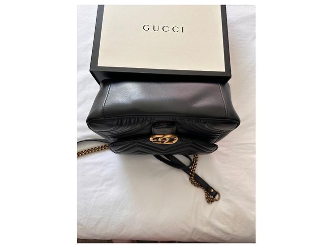 Gucci Mini borsa a tracolla GG Marmont Nero - vista 3