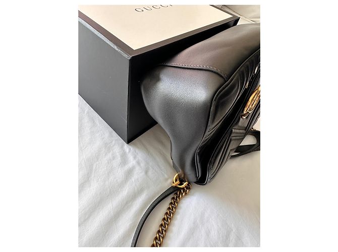 Gucci Mini borsa a tracolla GG Marmont Nero - vista 4