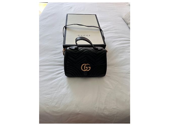 Gucci Mini borsa a tracolla GG Marmont Nero - vista 9