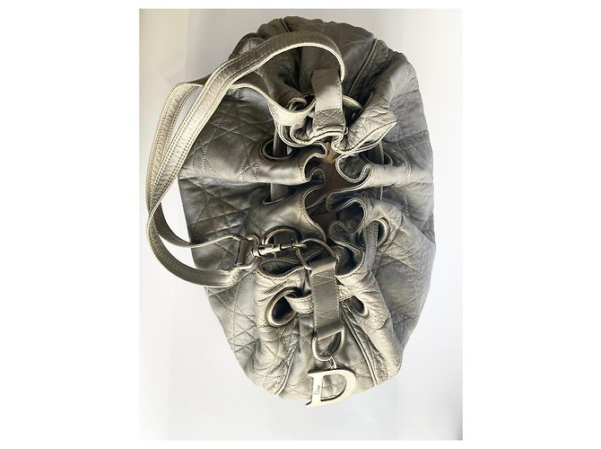 Borsa secchiello Christian Dior Le Trente in pelle grigia Grigio - vista 6