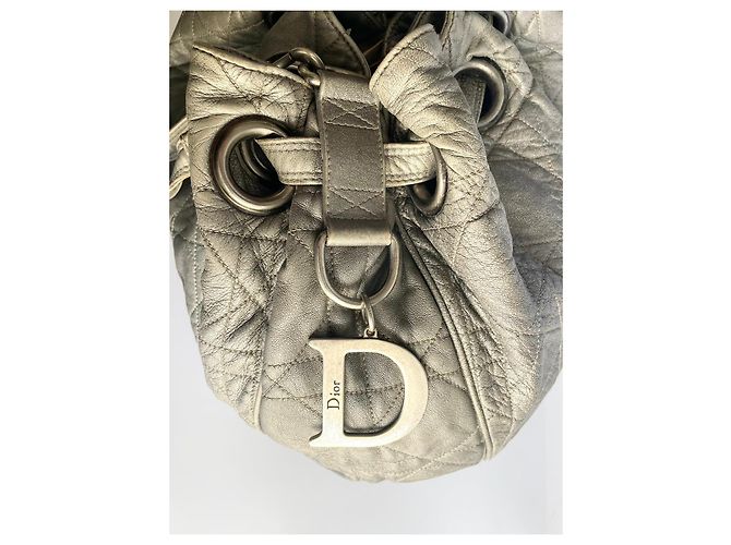 Borsa secchiello Christian Dior Le Trente in pelle grigia Grigio - vista 7