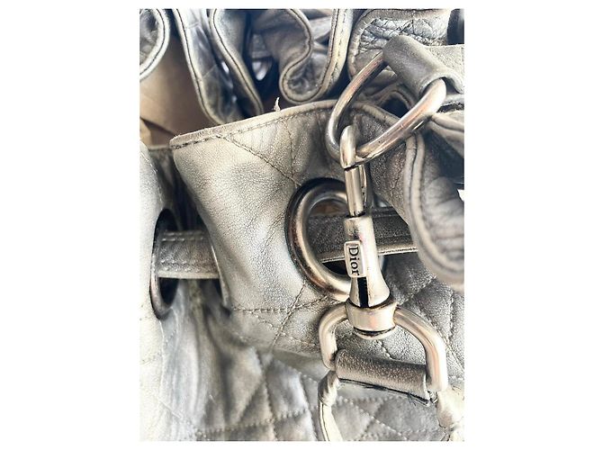 Borsa secchiello Christian Dior Le Trente in pelle grigia Grigio - vista 8