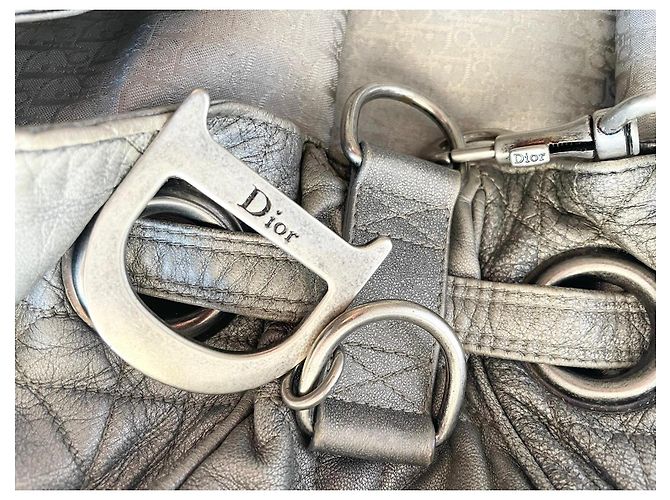 Borsa secchiello Christian Dior Le Trente in pelle grigia Grigio - vista 9