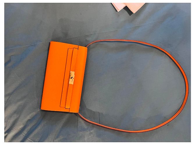 Hermès Birkin To Go Pouch Orange Leather - view 3