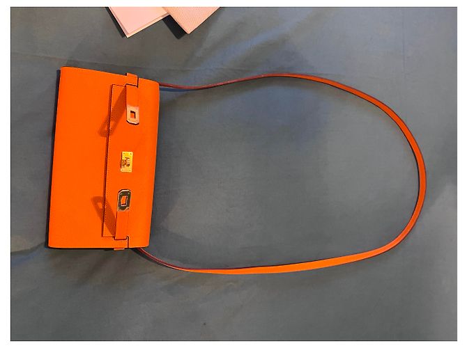 Hermès Birkin To Go Pouch Orange Leather - view 6
