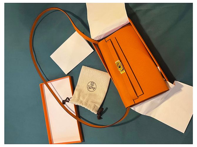 Hermès Birkin To Go Pouch Orange Leather - view 8
