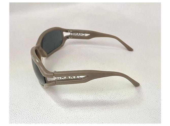 Chanel solar or optical frame in taupe beige plastic - view 14