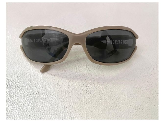 Chanel solar or optical frame in taupe beige plastic - view 17