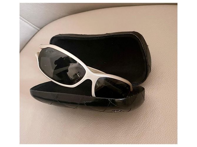 Chanel solar or optical frame in taupe beige plastic - view 18