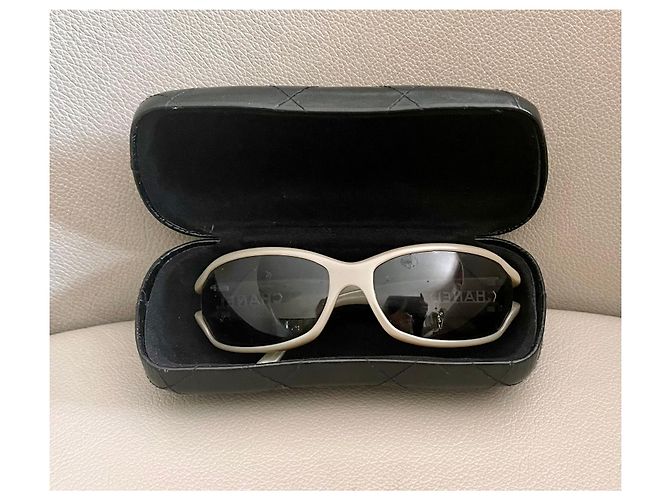 Chanel solar or optical frame in taupe beige plastic - view 19