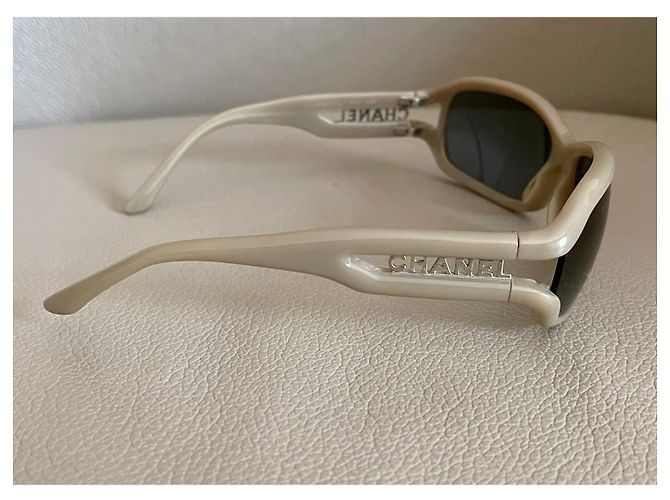 Chanel solar or optical frame in taupe beige plastic - view 6
