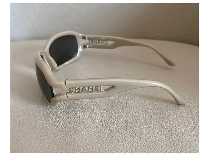 Chanel solar or optical frame in taupe beige plastic - view 7