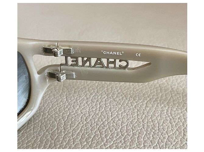 Chanel solar or optical frame in taupe beige plastic - view 9