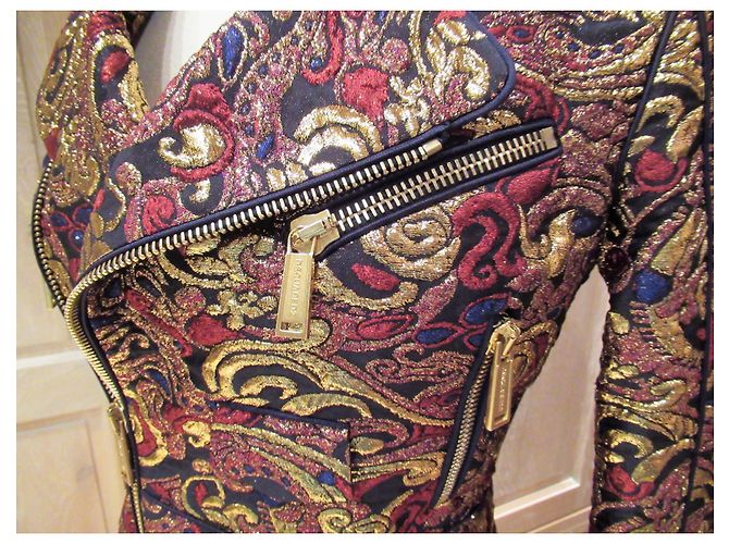 Dsquared2 giacca di broccato d'oro Multicolore - vista 4