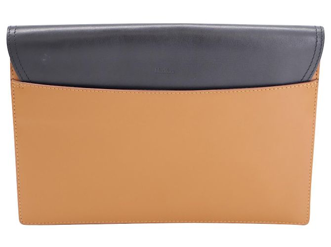 Max Mara MaxMara Color Block Envelope Clutch Bag in Multicolor Leather - view 3