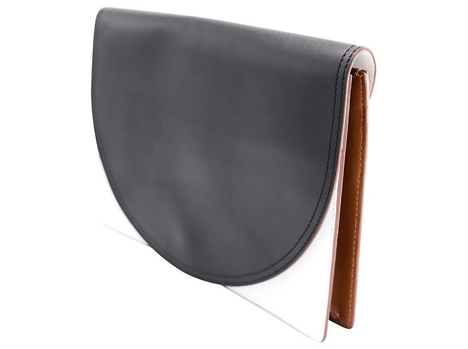 Max Mara MaxMara Color Block Envelope Clutch Bag in Multicolor Leather - view 5