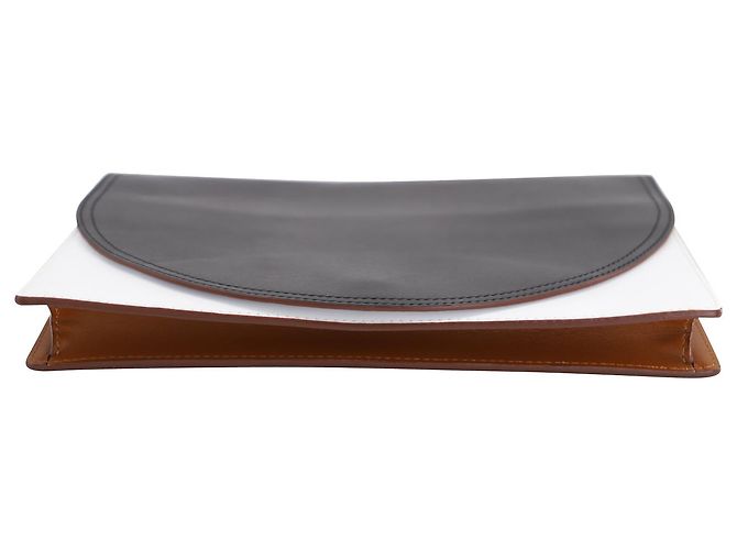 Max Mara MaxMara Color Block Envelope Clutch Bag in Multicolor Leather - view 6