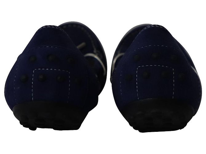 Ballerine Tod's Scrunch in camoscio blu royal - vista 5