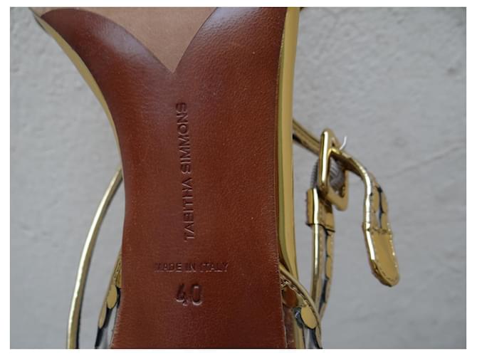 Tabitha Simmons sandali D'oro - vista 3