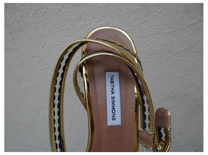 Tabitha Simmons sandali D'oro - vista 5
