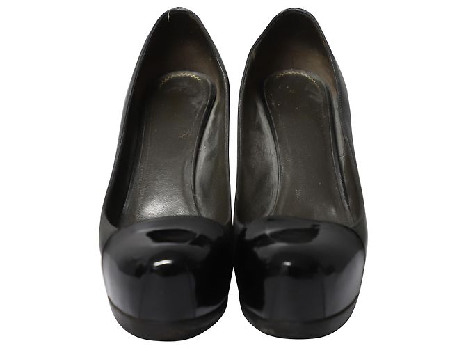 Décolleté Saint Laurent in pelle nera Nero - vista 2
