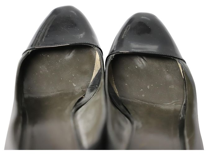 Décolleté Saint Laurent in pelle nera Nero - vista 6