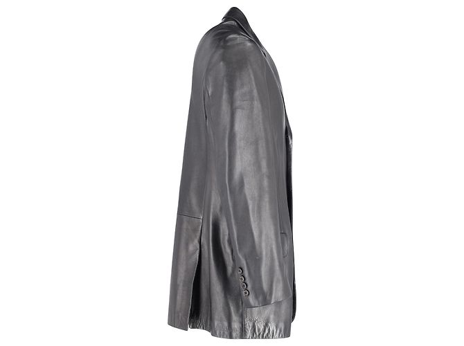 Giacca Ralph Lauren Purple Label in pelle nera - vista 2