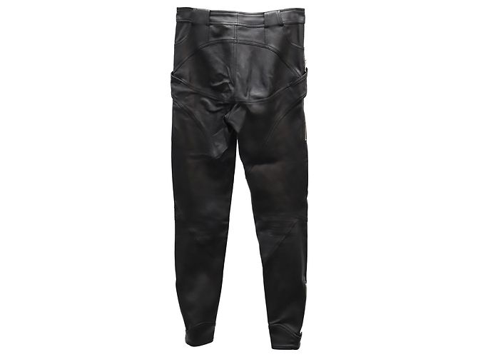 Pantalones Biker Alexander McQueen en Cuero Negro - vista 2