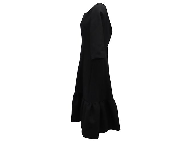 Marc Jacobs Runway Kleid mit U-Boot-Ausschnitt aus schwarzer Wolle - Ansicht 2