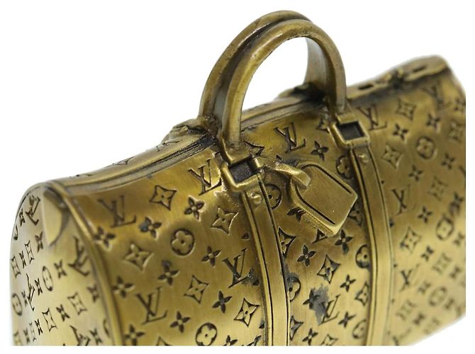LOUIS VUITTON Keepall Motif Presse-Papier Métal Doré LV Auth 38854A - vue 8
