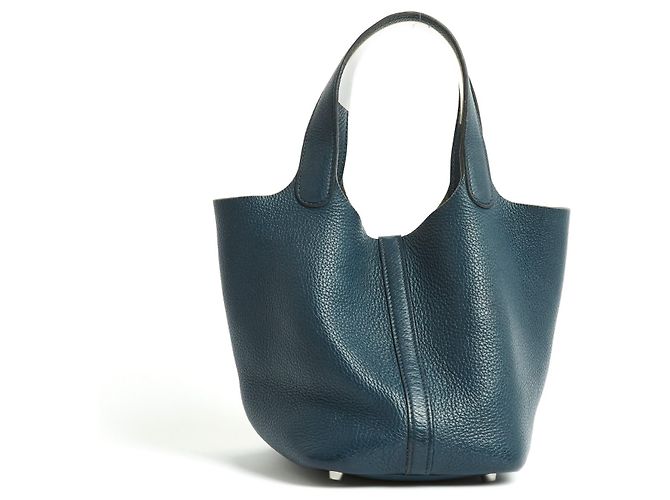 Hermès Picotin 18 becerro azul de prusia 2008 - vista 3