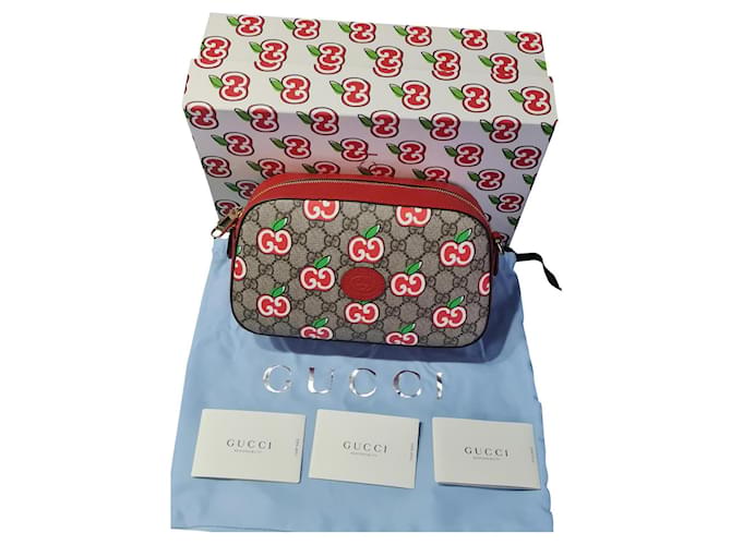 Gucci Borsa a tracolla in Pelle gg supreme  nuova Rosso - vista 4