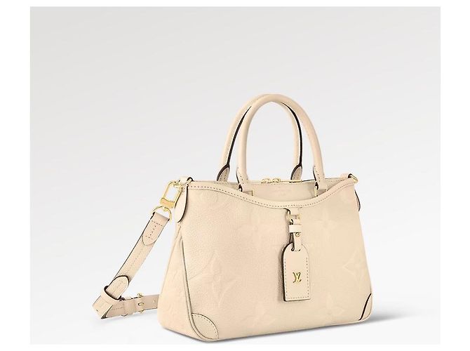 Louis Vuitton LV Trianon PM in pelle beige - vista 2