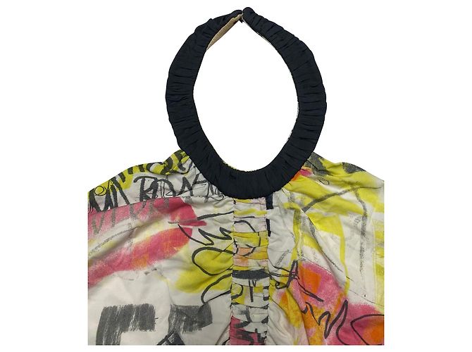 Iceberg Neckholder-Bluse mit Eisberg-Graffiti-Print aus mehrfarbiger Viskose - Ansicht 4